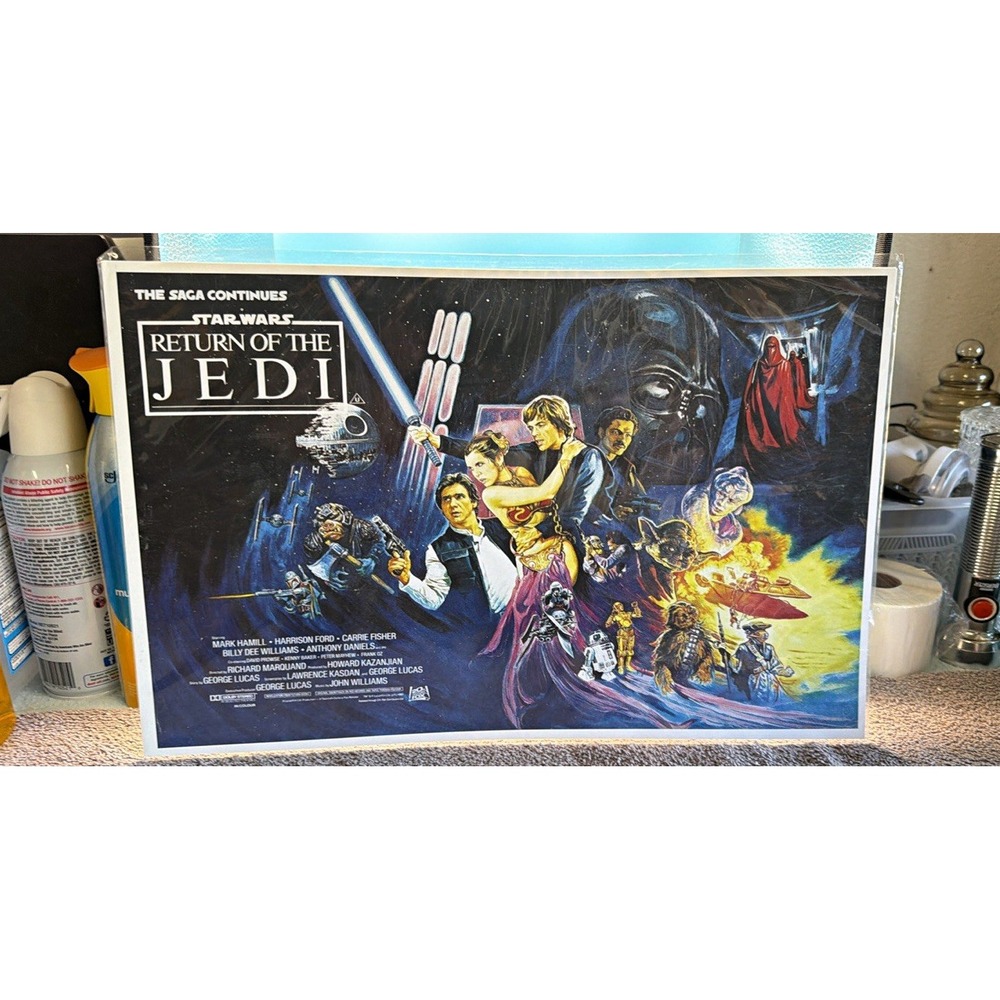 Star Wars Return of the Jedi 1983 Repro Poster Darth Vader "The Saga Continues"